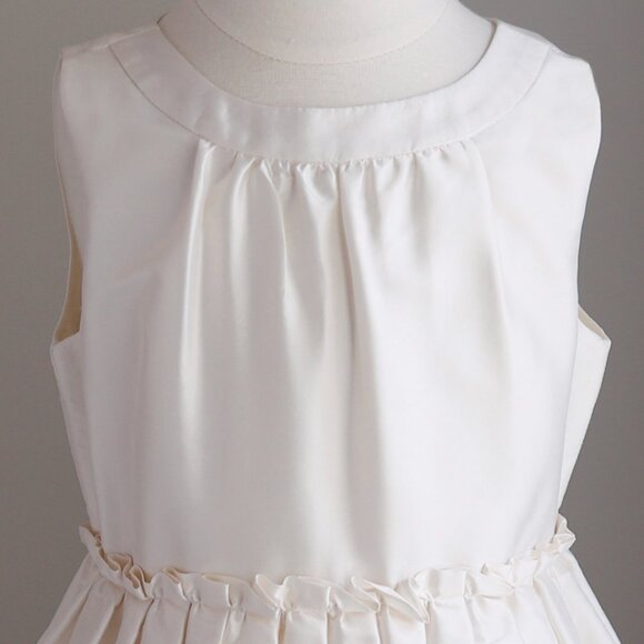 Ivory Creme Silk Dress J. Crew Kids Party Flower Girl Recital Special Occasision - Picture 4 of 6